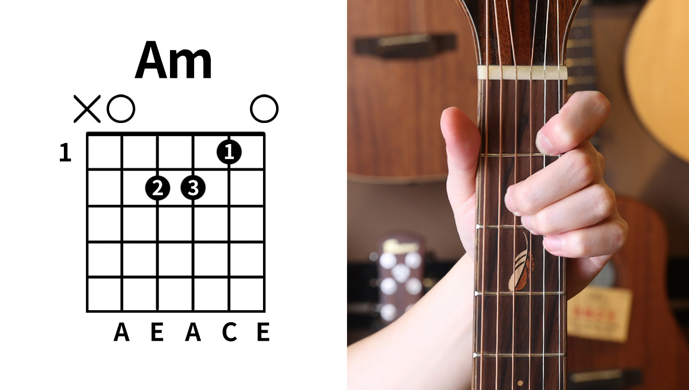 自學吉他步驟第五步-Am和弦說明